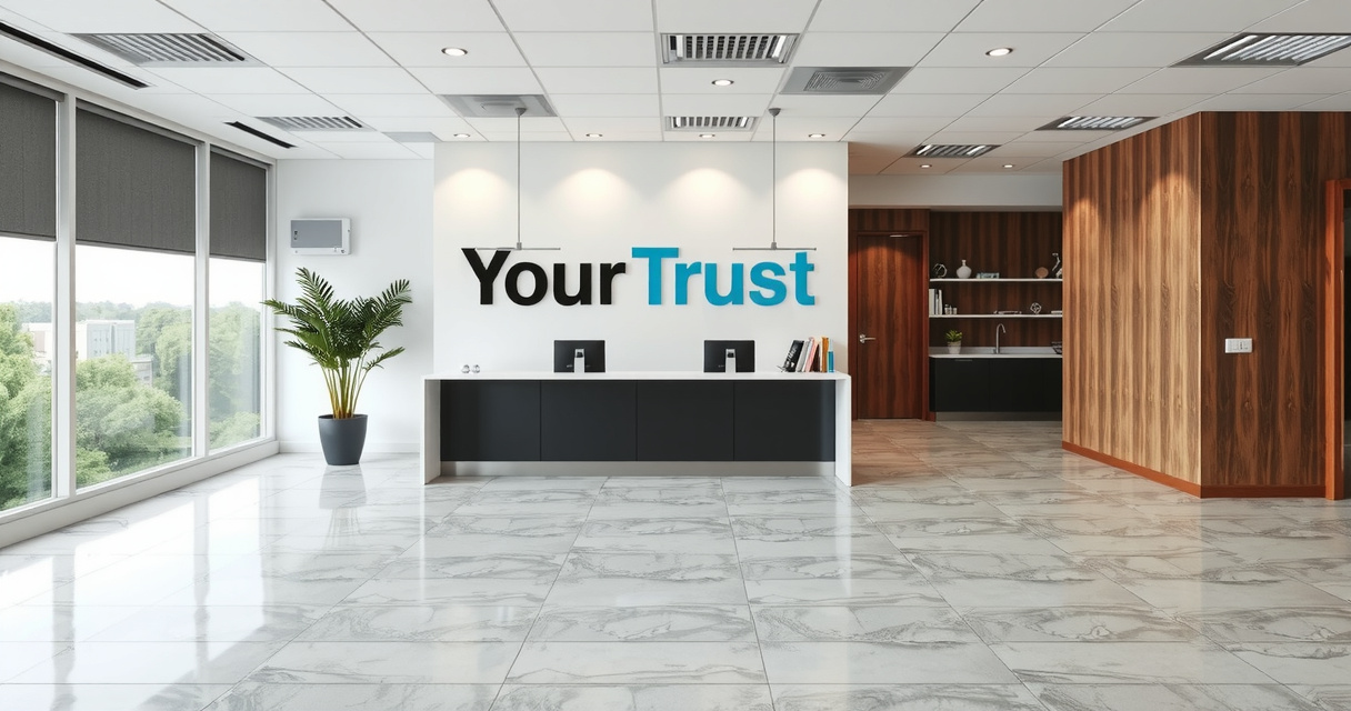 Modern office interior conveying trust